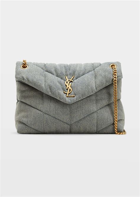 ysl denim bag medium|ysl denim puffer bag.